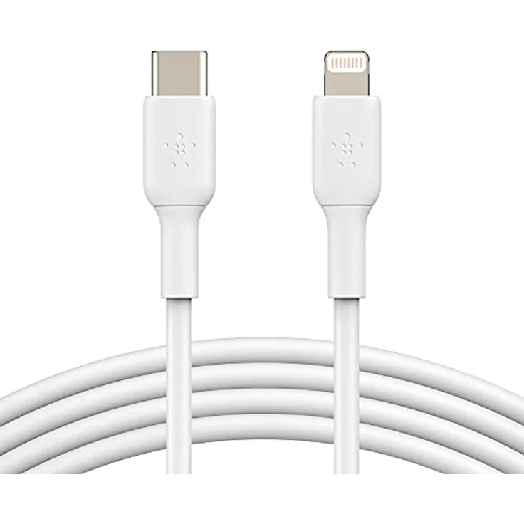 Belkin USB-C-/Lightning-Kabel (iPhone-Kabel zum Schnellladen für das iPhone 14 oder ältere Modelle) Boost Charge MFi-zertifiziertes iPhone USB-C-Kabel (Weiß, 2 m) – Bild 1
