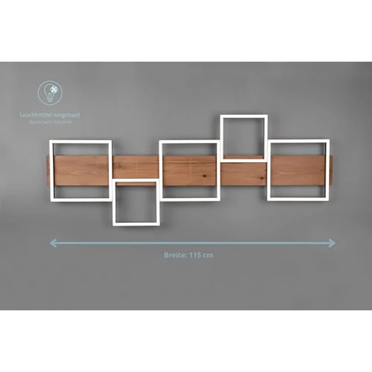 lightling Alan LED Deckenleuchte, 115 x 44 cm, schwarz matt Metall, Switch Dimmer, max: 42W – Bild 3