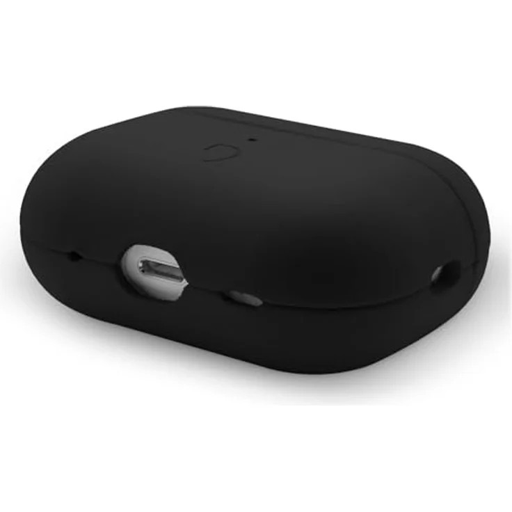 Decoded Leather Case für Apple AirPods Pro 3, handgefertigte Schutzhülle aus vollnarbigem Leder mit schockabsorbierender TPU-Basis, Schwarz – Bild 4