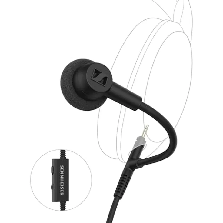 Sennheiser HD 500 BAM Ansteckmikrofon, Kondensator-Mikrofon mit Geräuschunterdrückung für HD 500 Serie/HD 620S - 3,5 mm Klinke - Schwarz