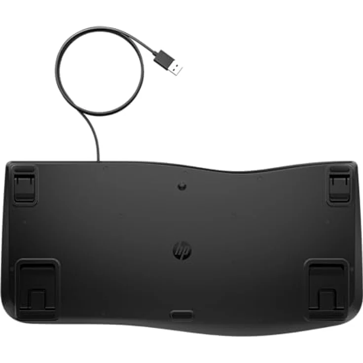 HP 480 Comfort Tastatur, kabelgebunden, ergonomisch mit leisen Tasten, Handballenauflage, 23 programmierbaren Tasten, USB-A, QWERTZ Layout, kompatibel mit Windows/macOS/ChromeOS, Schwarz – Bild 4