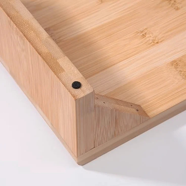 Sigel SA208 Monitorständer aus Bambus, Monitorerhöhung 50 x 8 x 19,5 cm mit Kabelmanagement und rutschhemmenden Silikonpads – Bild 4