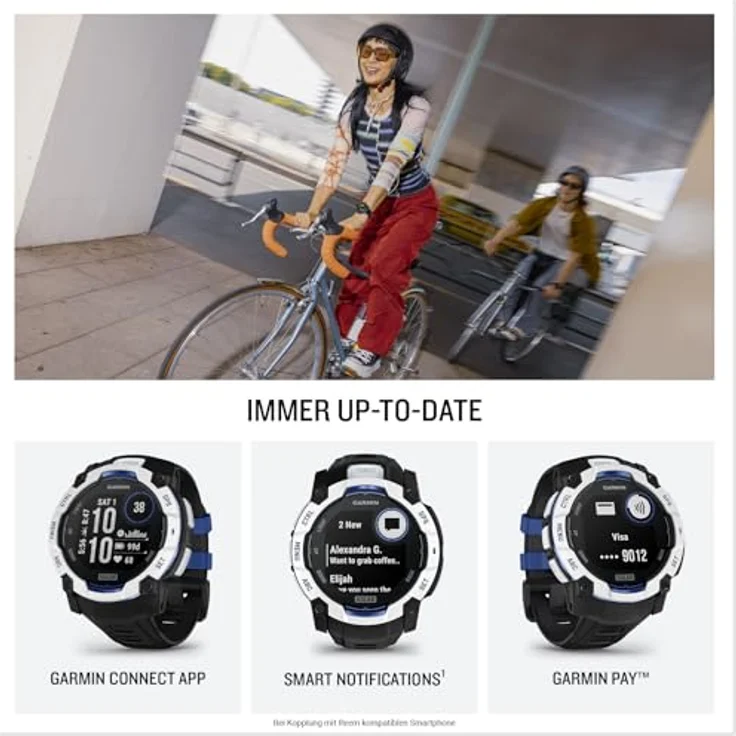 Garmin Instinct 3, Smartwatch 50 mm, Supernova Edition, Solar, Whitestone/Black – Bild 5