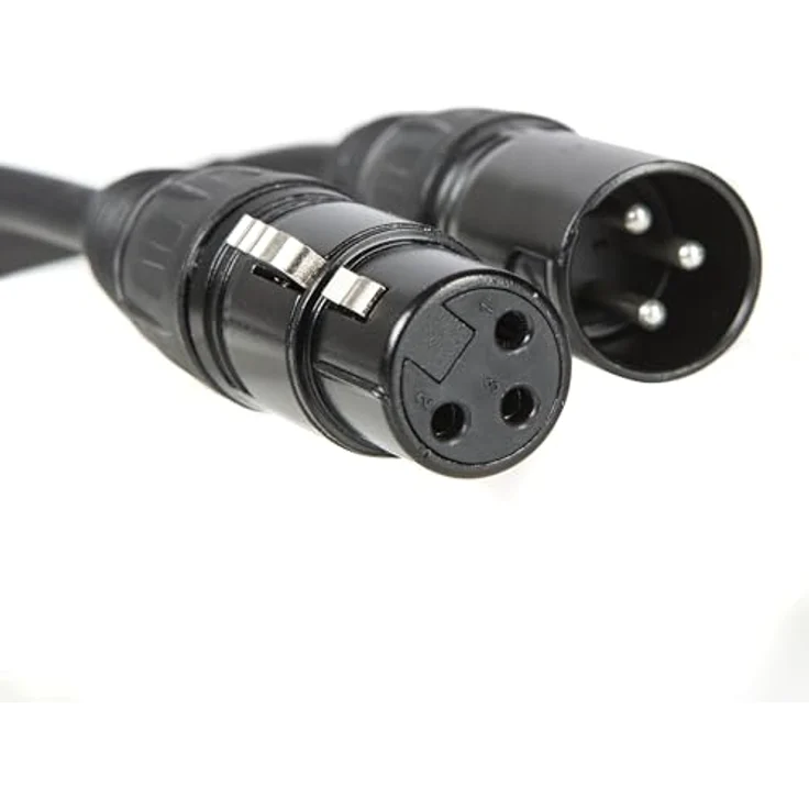 Cordial EM 3 FM, XLR Verbindungskabel mit 1x XLR-Buchse 3 polig und 1x XLR-Stecker 3 polig, Schwarz – Bild 2