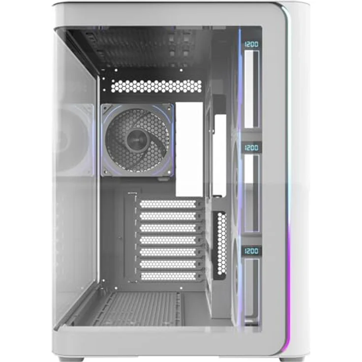 Fortron FSP GEH Midi M580 WP, ATX/M-ATX/M-ITX Tower-Gehäuse mit ARGB, weiß – Bild 2
