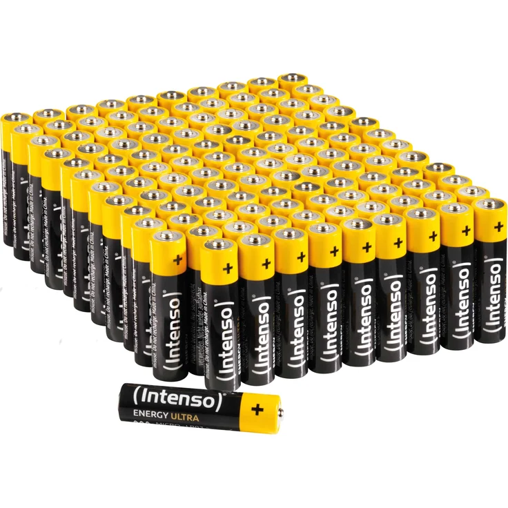 Intenso 120er AAA Batterie-Set Energy Ultra, Alkaline Manganese, 1,5 V, 1250 mAh, quecksilberfrei in praktischer Aufbewahrungsbox