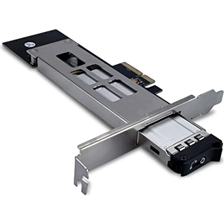 FANTEC NVMePCIe-WL-TR-1, PCIe 3.0/4.0 x4 NVNe SSD interner PC Einbaurahmen Adapterkarte werkzeugloser Einbau – Bild 3