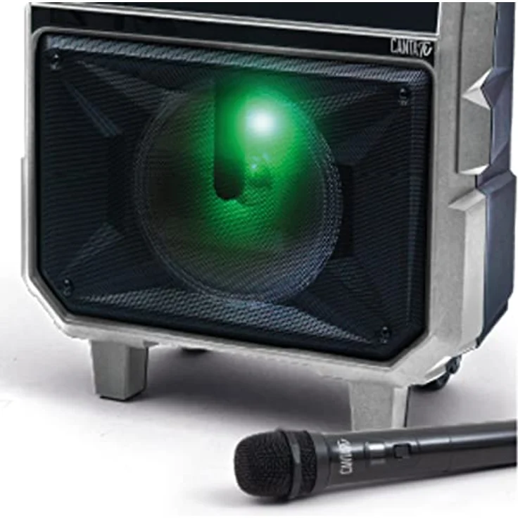 Giochi Preziosi HY-2110, Kabelloses Karaoke-System mit 40 W RMS, 14,1" LED-Display, Schwarz/Grau, MicroSD-Unterstützung und integriertem Disco Licht – Bild 4