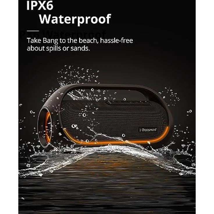 Tronsmart Bang Bluetooth Lautsprecher 60W, IPX6 Wasserdicht mit LED-Licht, Sync 100+ Leistungsstarke Lautsprecher, 15H Spielzeit, Stereo-Sound, AUX und TF, Musikbox mit NFC für Partys – Bild 3