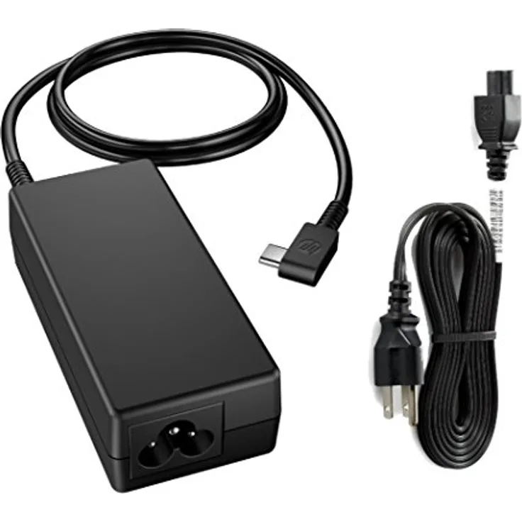 HP AC Adapter 45 W, Notebook Netzteil mit intelligentem USB-C Anschluss, Schwarz