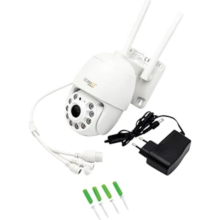 Technaxx FullHD Aussen Überwachungskamera IP66 mit Bewegungsmelder bis zu 15 m, FullHD-Videoauflösung, Nachtsicht IR, Rotationswinkel 355° & 90° - 3MP WiFi PT Dome Kamera TX-192 – Bild 4