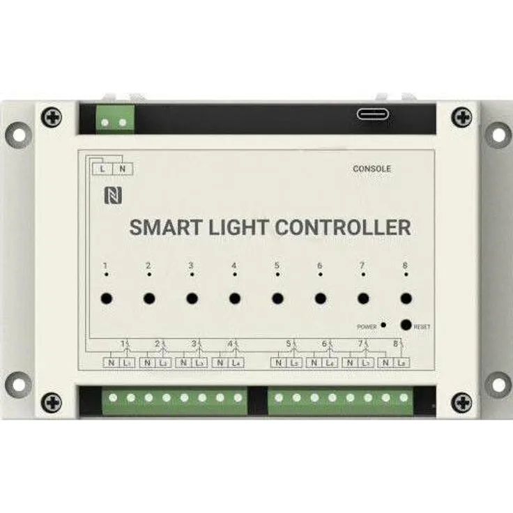 Milesight WS558-868M-Switch, Smart Light Controller mit 8 Ports, PoE, NFC, Beige