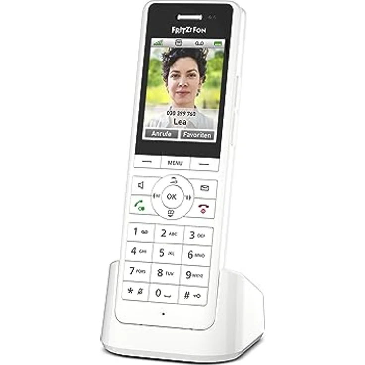AVM FRITZ!Fon X6 White DECT-Komforttelefon (hochwertiges Farbdisplay, Full-Duplex-Freisprechen, HD-Telefonie, Internet-/Komfortdienste, weiß, deutschsprachige Version – Bild 3