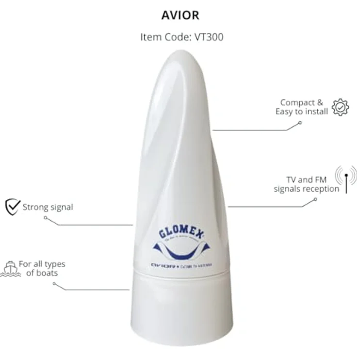 Nordwest-Funk VT300 GLOMEX TV-Antenne für DVB-T-DVB-T2 weiß – Bild 4