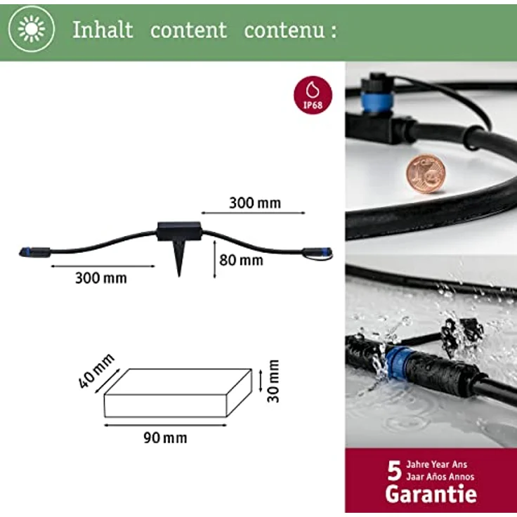 Paulmann 93999 Plug & Shine Zigbee Controller für Außenleuchten IP68 SmartHome max. 75 Watt Steuerung dimmbar – Bild 4
