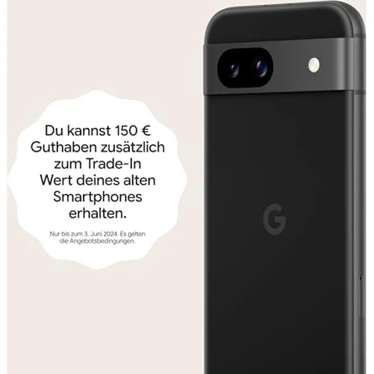 Google Pixel 8a: Android-Smartphone ohne SIM-Lock mit fortschrittlicher Pixel-Kamera, Langer Akkulaufzeit und leistungsstarken Sicherheitsfunktionen – Obsidian, 256 GB – Bild 2