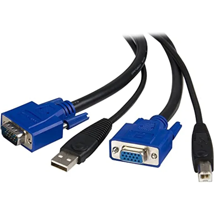 StarTech.com Universal USB VGA KVM Kabel (3m, 2-in-1)