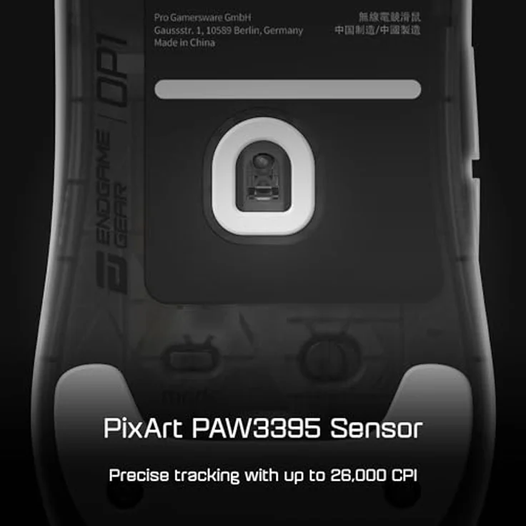 Endgame Gear OP1w 4k Wireless Gaming Maus, kabellos - Dark Frost - Profi-Gaming-Maus mit PixArt PAW3395-Sensor bis 26.000 CPI – Bild 4