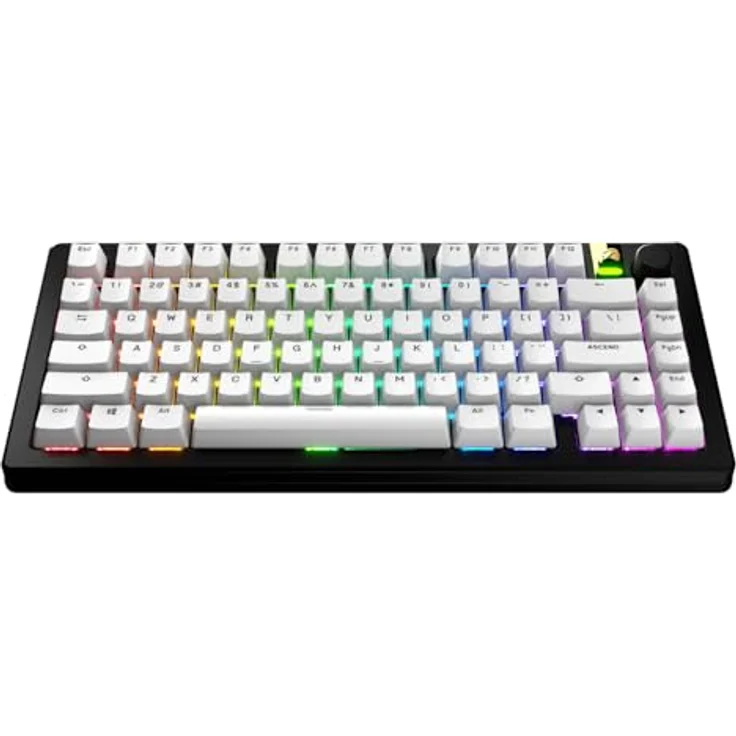 Glorious GPBT Basics Keycaps, ANSI Layout (US), PBT, Doubleshot - Classic White – Bild 2