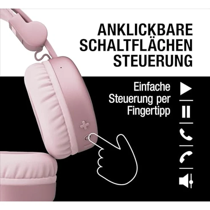 Fresh n Rebel Code Core, kabelloser On-Ear Bluetooth Kopfhörer mit 30 h Laufzeit, Pastel Pink, versandkostenfrei – Bild 3