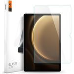 Spigen Glas.tR Slim Schutzfolie kompatibel mit Samsung Galaxy Tab S9 FE, Kristallklar, Kratzfest, 9H Härte Folie