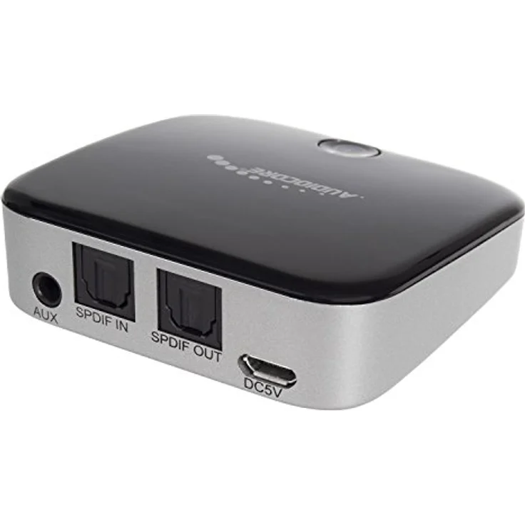 Audiocore AC830 Bluetooth Adapter Transmitter Empfänger 4.1 Apt-X Toslink SPDIF AUX A2DP Wireless, Schwarz – Bild 2