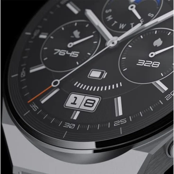 HUAWEI WATCH GT 3 Pro 46mm Smartwatch, Titangehäuse, Saphirglas, Tauch Modus,lange Akkulaufzeit, dratlosses Aufladen,Herzfequenz- und SpO2 Überwachung, Bluethooth Anrufe, Deutsche Version, schwarz – Bild 3