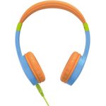 Hama Kinderkopfhörer mit Kabel (85 dB Lautstärkebegrenzung, On-Ear) Kinder-Kopfhörer (Sprachsteuerung, Größenverstellbar, Integriertes Mikrofon, Siri und Google Assistant) in Gute-Laune-Farben