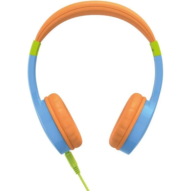 Hama Kinderkopfhörer mit Kabel (85 dB Lautstärkebegrenzung, On-Ear) Kinder-Kopfhörer (Sprachsteuerung, Größenverstellbar, Integriertes Mikrofon, Siri und Google Assistant) in Gute-Laune-Farben – Bild 1