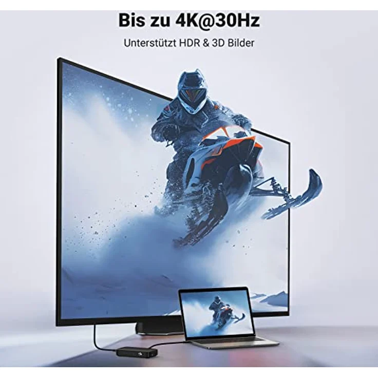 UGREEN HDMI 1.4 Switch 4K 3 in 1 Out HDMI Splitter HDMI Verteiler Fernbedienung HDMI Umschalter unterstützt 4K, 3D, HDR für TV Stick, TV, PC, Spielkonsole, Switch, PS5/4, Xbox, Blu-Ray Player. – Bild 2