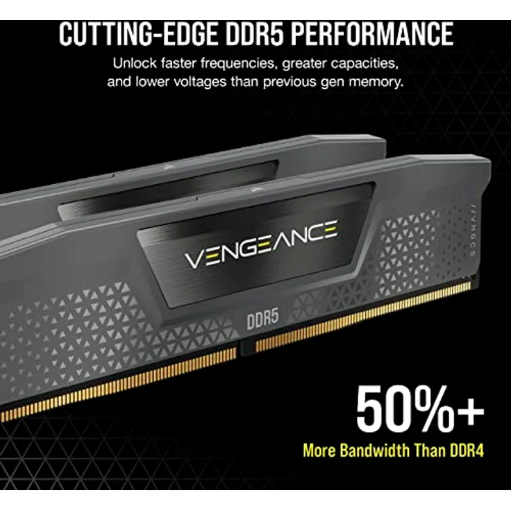 CORSAIR Vengeance DDR5 RAM 32GB (2x16GB) 6000MHz CL36 AMD Expo iCUE-Kompatibler Computerspeicher - Grau (CMK32GX5M2E6000Z36) – Bild 3