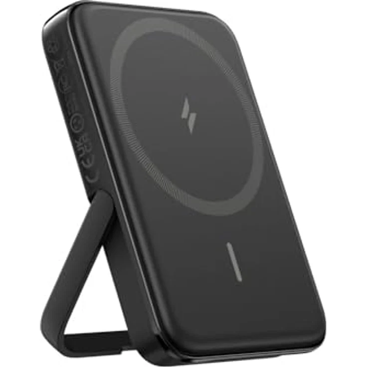 Anker 322magGo wireless magnatic Power Bank 5000mAh 7,5W with stand black (5000 mAh, 12 W, 18.50 Wh), Powerbank, Schwarz – Bild 2