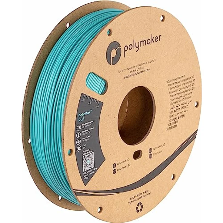 Polymaker PolyMax Tough PLA, 1.75mm 750g, hohe Schlagfestigkeit, Teal – Bild 1