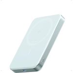 Anker MagGo Powerbank, Ultra-schlankes 10.000mAh magnetisches Akkupack, Qi2-zertifiziert, nur für iPhone 15/14/13/12, grau