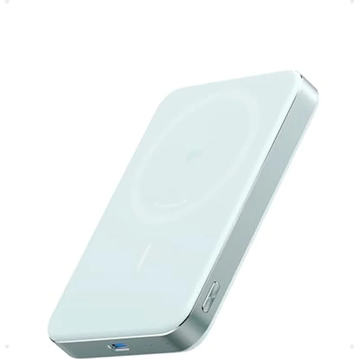Anker MagGo Powerbank, Ultra-schlankes 10.000mAh magnetisches Akkupack, Qi2-zertifiziert, nur für iPhone 15/14/13/12, grau – Bild 1