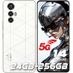 CUBOT MAX 5(2024) 5G Handy Ohne Vertrag - 24GB+256GB/1TB Smartphone Ohne Vertrag, 6.95“ FHD+(144Hz) Gaming Handy, 100MP Kamera Handy, 5100mAh/33W, Dual SIM 5G/Android 14/NFC/Face ID/BT5.3/WiFi 6 - CUBOT 5G Smartphone mit 144Hz Display, 100MP Kamera, 256GB Speicher, Blau