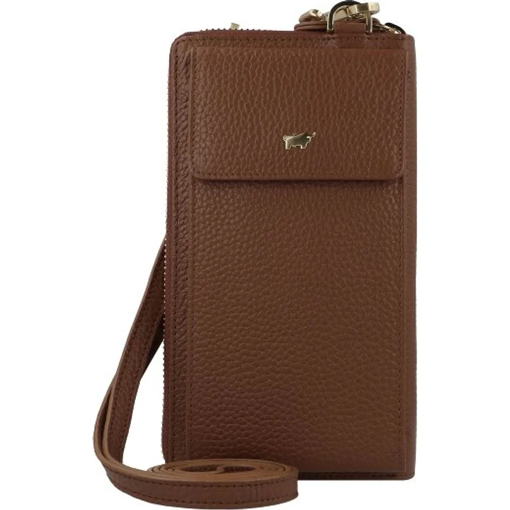 Braun Büffel Asti Handytasche, Leder Tasche für Smartphones bis 11 cm, saddle brown
