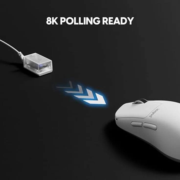 Pulsar X2N CRAZYLIGHT Mini Wireless Gaming Maus, 32.000 DPI, ultraleicht, Uyuni White – Bild 7