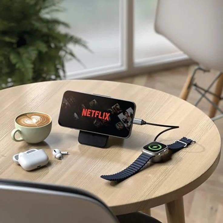 Satechi Ladekabel für Apple Watch, Magnetisch MFi FastCharge, 5W, geflochtene Nylonummantelung, Grau, 19 cm – Bild 7