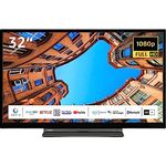 Toshiba 32LK3C63DAW 32 Zoll Fernseher/Smart TV (Full HD, HDR, Alexa Built-In, Triple-Tuner, Bluetooth) - Inkl. 6 Monate HD+ [2023]