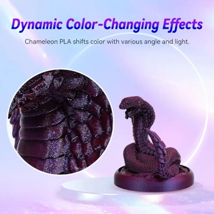FLASHFORGE Chameleon PLA Farbwechsel-Filament, 1.75mm, 1KG Spule, Maßgenauigkeit +/- 0.02mm, Marsala, verstopfungsfrei, hohe Druckqualität – Bild 3