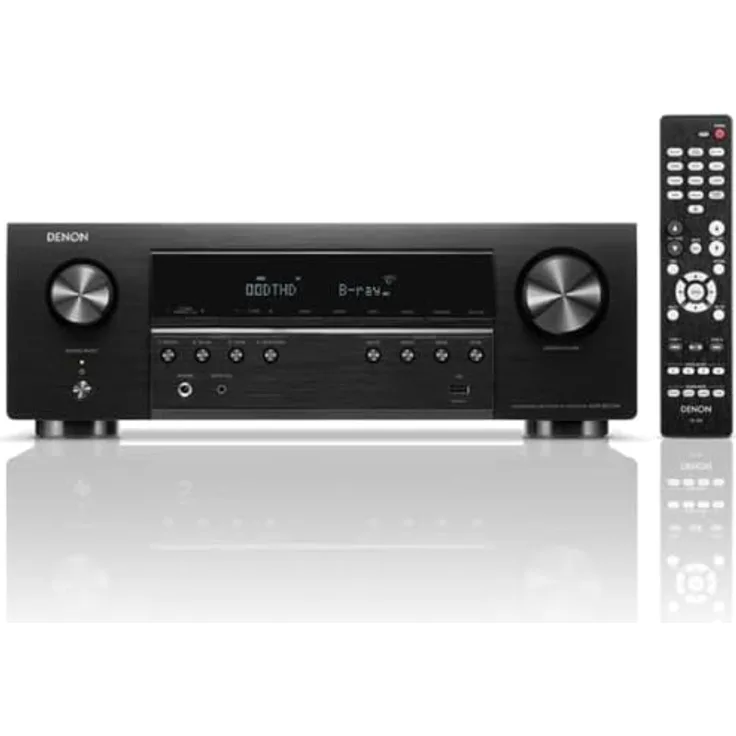 Denon AVC-S670H 5.2-Kanal AV-Receiver, Dolby Surround Sound, 6 HDMI Eingänge und 1 Ausgang, 8K HDMI, Bluetooth, WLAN, AirPlay 2, HEOS Multiroom, Alexa kompatibel, Schwarz