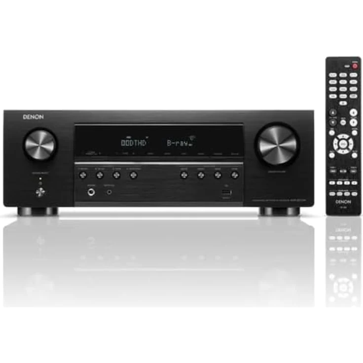 Denon AVC-S670H 5.2-Kanal AV-Receiver, Dolby Surround Sound, 6 HDMI Eingänge und 1 Ausgang, 8K HDMI, Bluetooth, WLAN, AirPlay 2, HEOS Multiroom, Alexa kompatibel, Schwarz – Bild 1