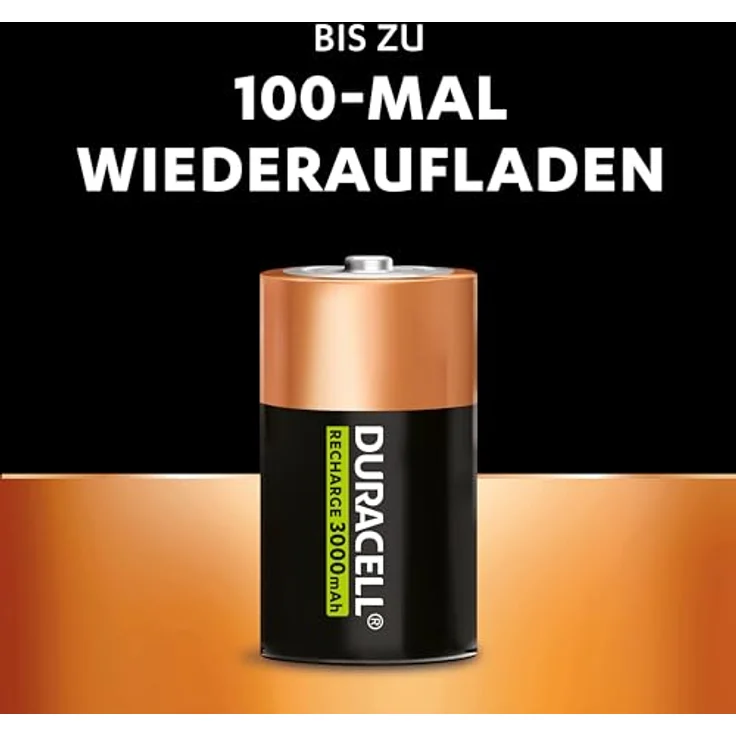 Duracell Rechargeable D 3000 mAh Mono Akku Batterien LR20, 2er Pack – Bild 3