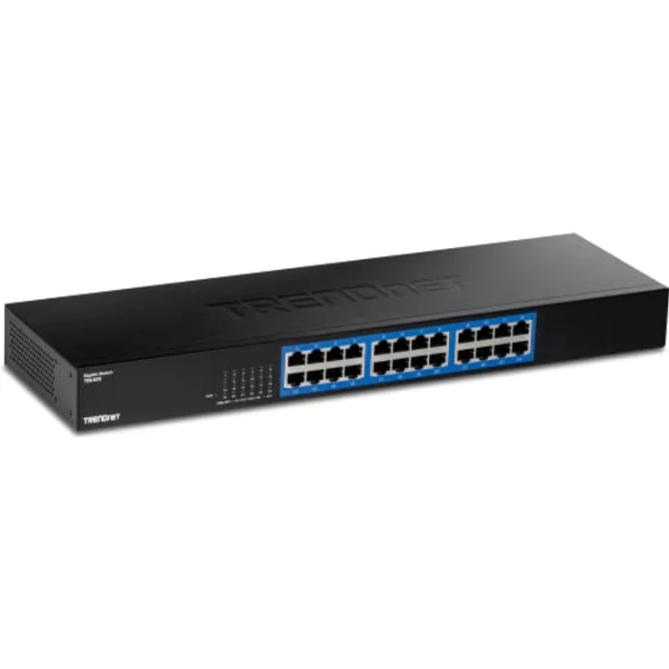 TRENDnet TEG-S25 24-Port Gigabit Switch, 24 x Gigabit RJ-45 Ports, 48 Gbit/s Schaltleistung, lüfterloses Design, Metallgehäuse, internes Netzteil – Bild 1