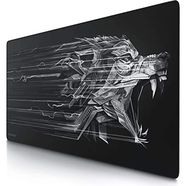 CSL - Übergröße Mauspad Gaming Titanwolf 1200x600mm - XXXL Mousepad groß mit Motiv - Tischunterlage Large Size - verbessert Präzision und Geschwindigkeit - XXL z.B. für Logitech Maus und Tastatur – Bild 2