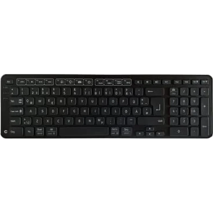 Contour Balance Keyboard | Tastatur kabellos mit USB Dongle| QWERTZ Layout | Super Flache Funktastatur | Nummernblock + Mediatasten | Für Zuhause und Arbeit | Für Windows und Mac – Bild 1