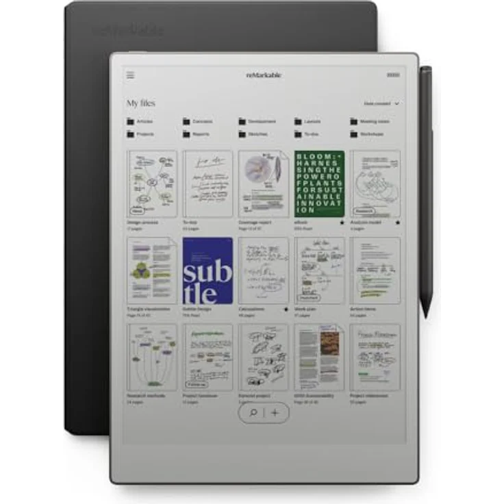 Remarkable Paper Pro Bundle – Leather Folio | 11,8 Zoll Farbdisplay und Leselicht – Bild 1