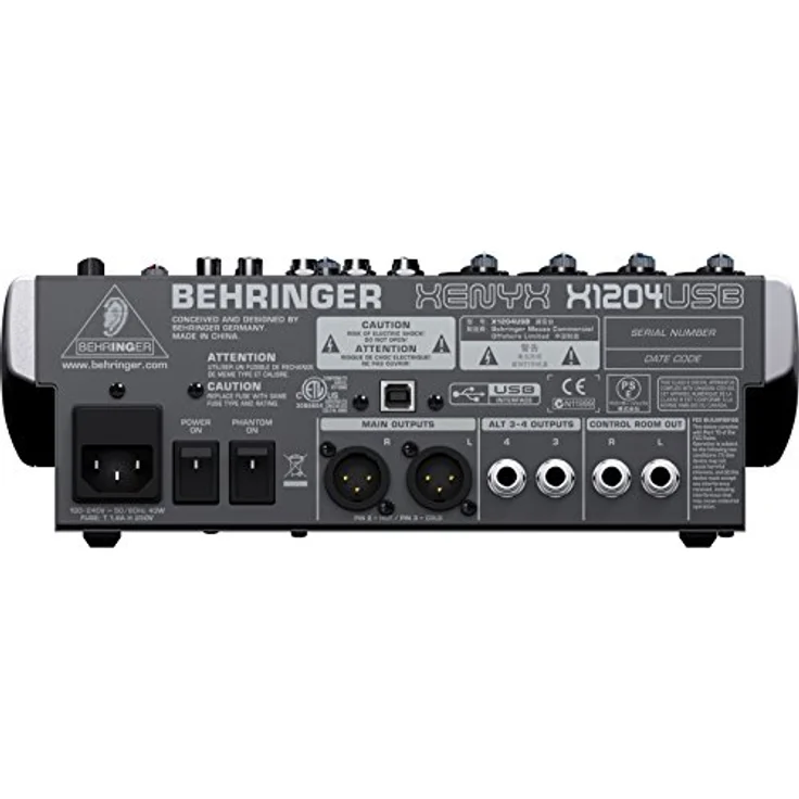 Behringer Xenyx X1204USB Mischpult mit USB-Audio-Interface (12-Kanal, 2/2 Bus) – Bild 5