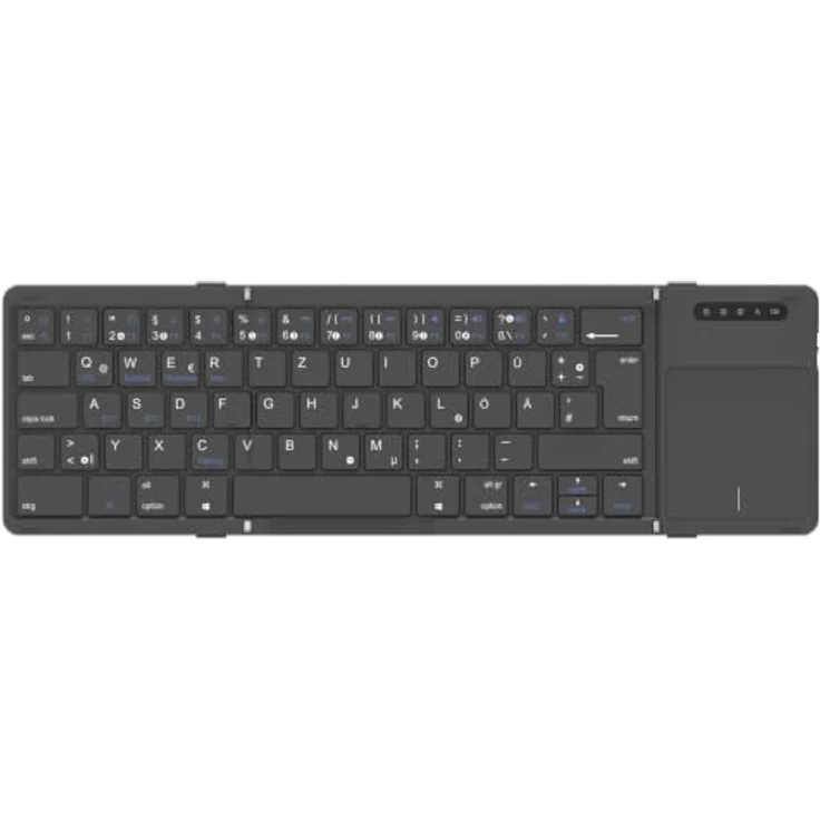 Samsung C&T Faltbare Bluetooth Tastatur mit Touchpad, QWERTZ-Layout, Bluetooth 5.0, schwarz – Bild 2